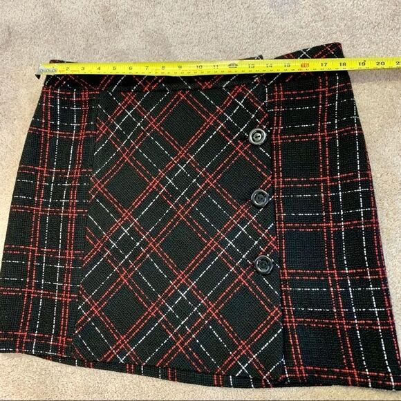 Sinequanone NWT Red Black Plaid Irise Skirt Size 14 - Picture 6 of 8
